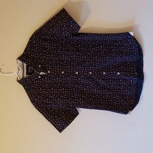 Sunrise kingdom men's navy floral shirt